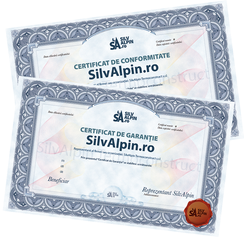 Certificat de Garanție și Certificat de Conformitate SilvAlpin